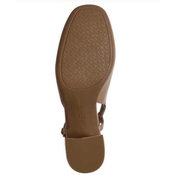 GIANI BERNINI • Nude Memory Foam Chain Decor Block Slingback Pump Heels 🌺 - Picture 4 of 6